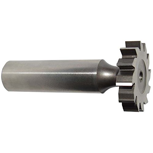 Keo 64040 High-Speed Steel Woodruff Keyseat Cutter, Uncoated (Bright) Finish, Round Shank, 1/2" Shank Diameter, 1/2" Cutter Diameter, 10 Straight Teeth, 1/8" Face Width #TOP10