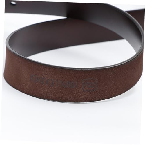 FRCOLOR Men Cowhide Leather Belt Vintage Pin Buckle Strap for Jeans Casual Wear and Dress Brown Minimalist Style with and Buckle2