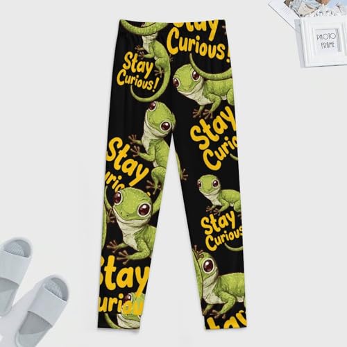 Lizard Stay Curious Men's Pajama Bottoms Sleep Lounge Soft Comfy Pants Sleepwear4