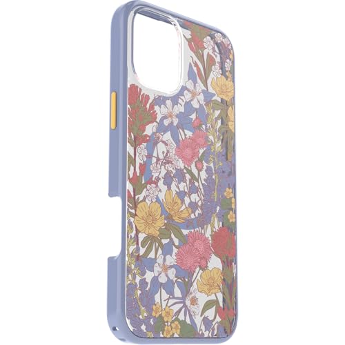 Image of OtterBox iPhone 16 Plus Symmetry Series Clear Case - Floral Purple - Ultra-Thin, Sleek iPhone Case, Floral iPhone Case
