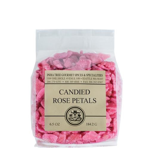 India Tree Candied Rose Petals, 6.5 oz