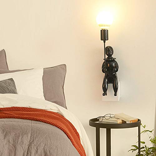 Applique murale clown noir 9x45cm style nordique minimaliste et chic