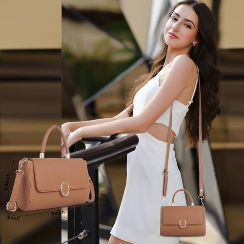 Image of Synthetic Leather Casual Classy Top Handle Handheld Crossbody Travel Side Sling Bag For Women