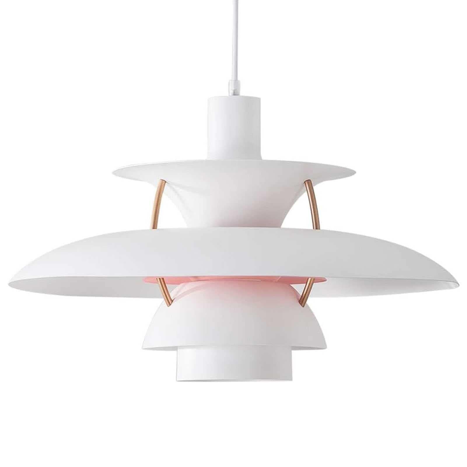 LYMSXAZOU Industrial Pendant Lamp, PH5 Dome Light Fixture, Non-Glare Lighting Ceiling Light, Chandelier for Kitchen Island Dining Room Bedroom