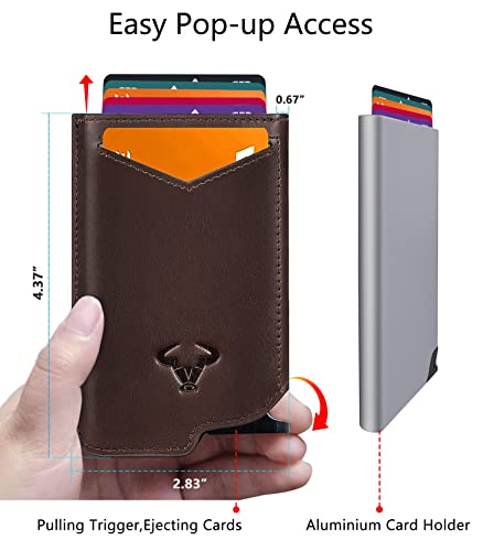Bigant Mens Slim Wallet Card Holder, Aluminium Money Clip Wallet fot Gift Men 8 Cards,RFID Blocking2
