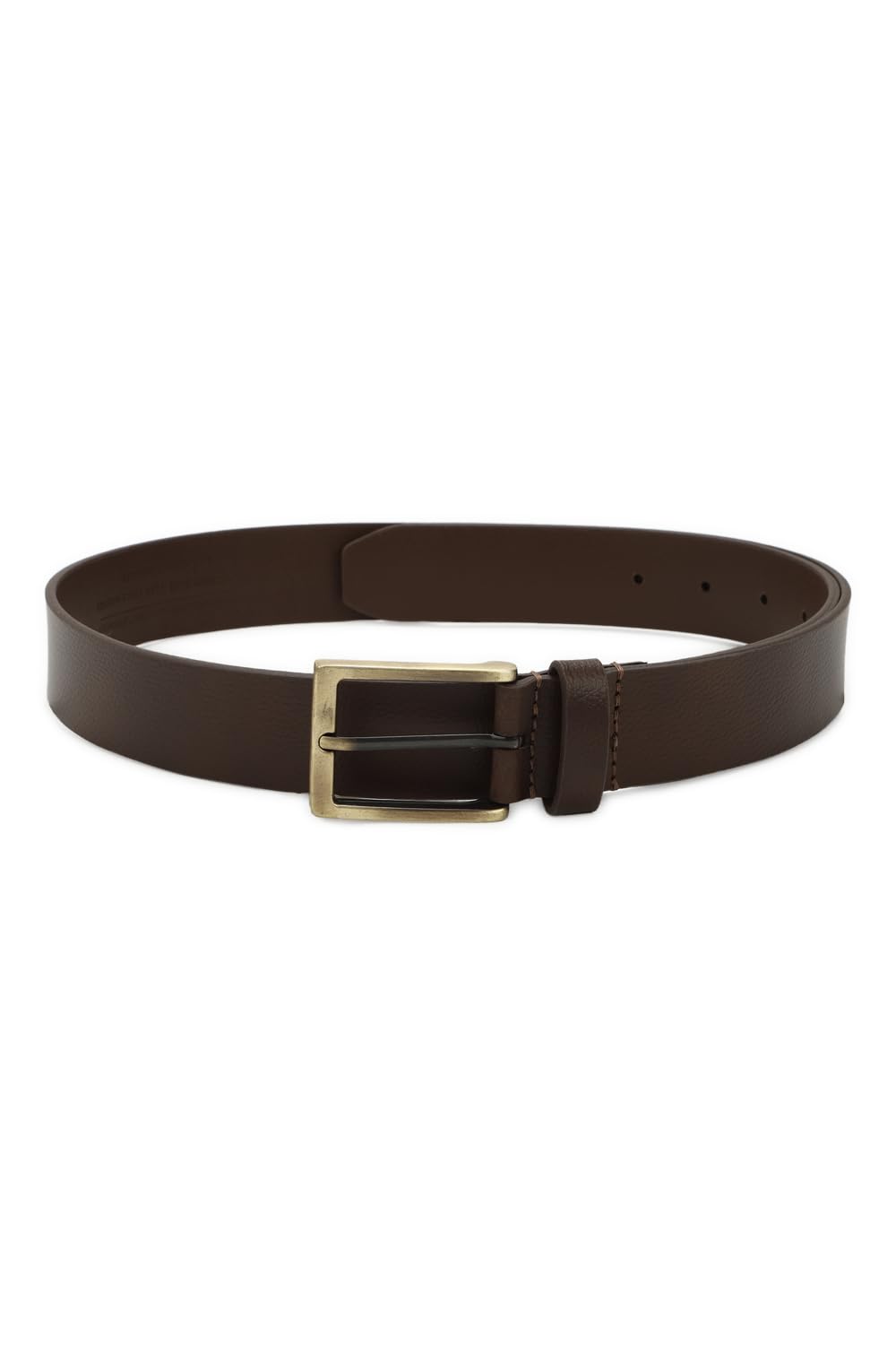 louis philippe Men Solid Casual Italian Leather with Brush Brass Buckle Belt-picture-37