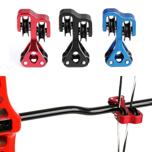 FUNTRESS Aluminum Compound Bow Cable Slide Bow String Splitter Roller Glide (Black)