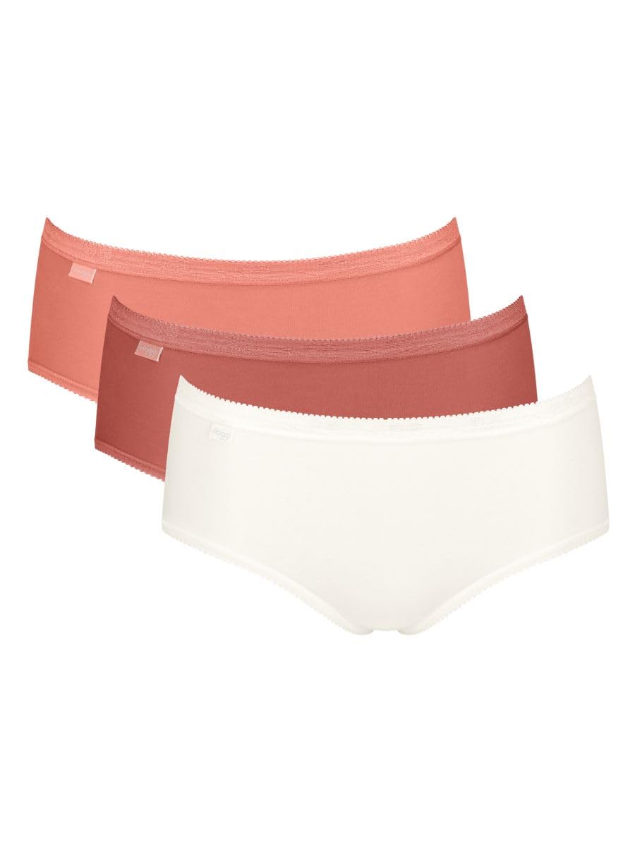 Basic+ Midi 3 Pack Briefs Terracotta/Rust/White Orange L - 14