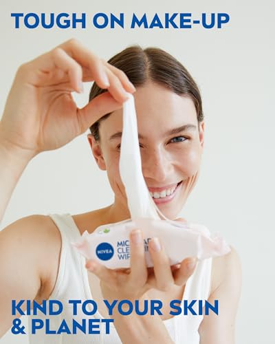 NIVEA Limited Edition Micellar Cleansing Wipes (25pcs), Biodegradable Wipes with Micellar Technology, Facial Wipes Effectively Removes Waterproof Make-Up and Mascara - Image 4