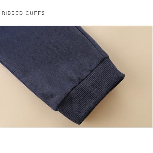 IjnUhb Boys Sweatpants，Toddlers Cotton Pull On Jogger Pants, Kids Elastic Waist Stretch Pants, 2-Pack4