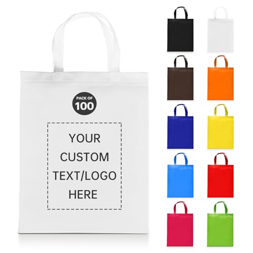 JEOHLORY Customizable Tote Bags -100 Sets Unleash Your Creativity with Ideal for Sales, Business...