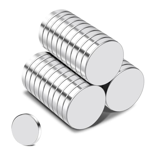 Image of TRYMAG Small Rare Earth Refrigerator Magnets,30Pcs 10x2mm | Tiny Round Neodymium Magnets, Strong Multi-Use for Fridge, Whiteboard, Crafts, Office, Nail Cutter