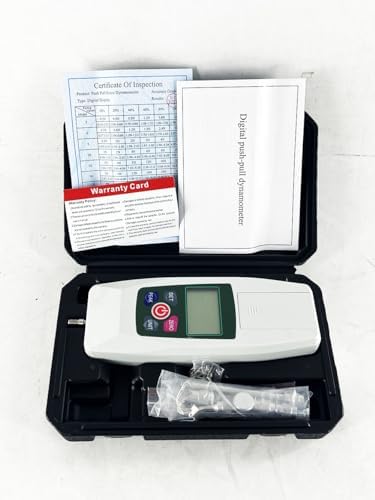 Digital Push Pull Force Gauge Dynamometer with Max Load Value 300N/30kg/65Lb/1080Oz Display Digit 0.1N Built-in Sensor Precision 土1% Automatic Shutdown Ffunction