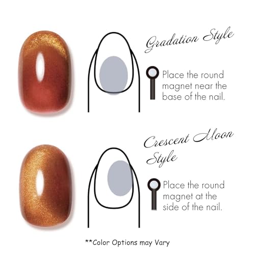 Esmalte en gel cat eye sin HEMA con magneto y brillo holográfico miniatura 5