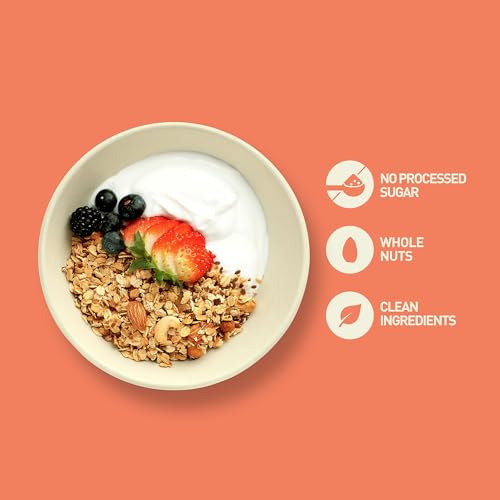 Image of Nourish Organics Honey Crunch Muesli, 300g Pack | Healthy and Nutritious Breakfast Cereals with Whole Nuts | No Refined Sugar | Clean Label