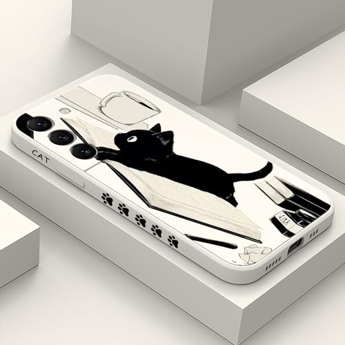 Coque Samsung S22 en silicone liquide de protection fine et design fleuri chic