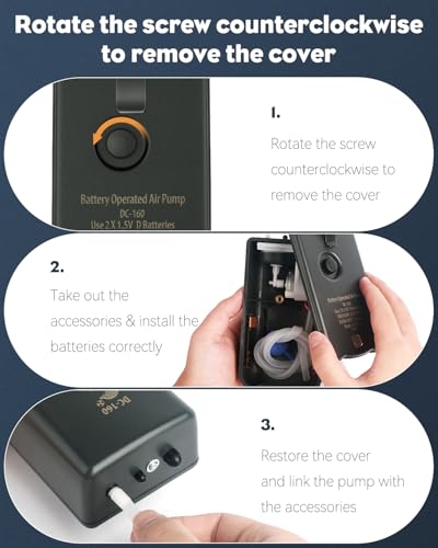 image for Pawfly Outdoor Live Bait Aerator 40 GPH Battery Air Pump for 30 Gallon