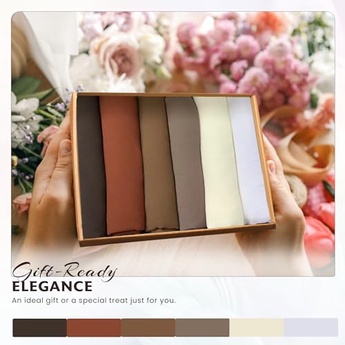 Non Slip Lightweight Chiffon Hijabs for Women – Breathable, Soft Pearl Chiffon Scarf with High Gloss2