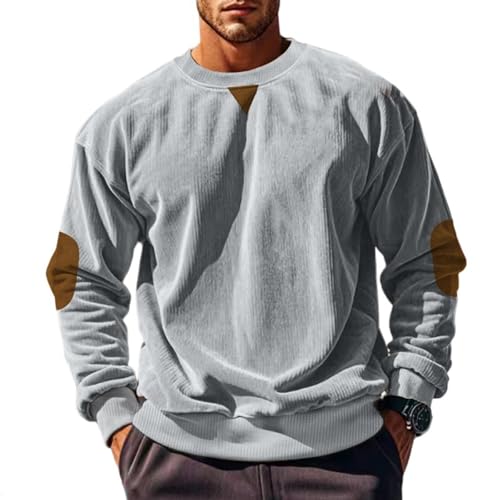 T-Shirt Homme Col Rond Respirant et Léger en Velours Côtelé Fluide