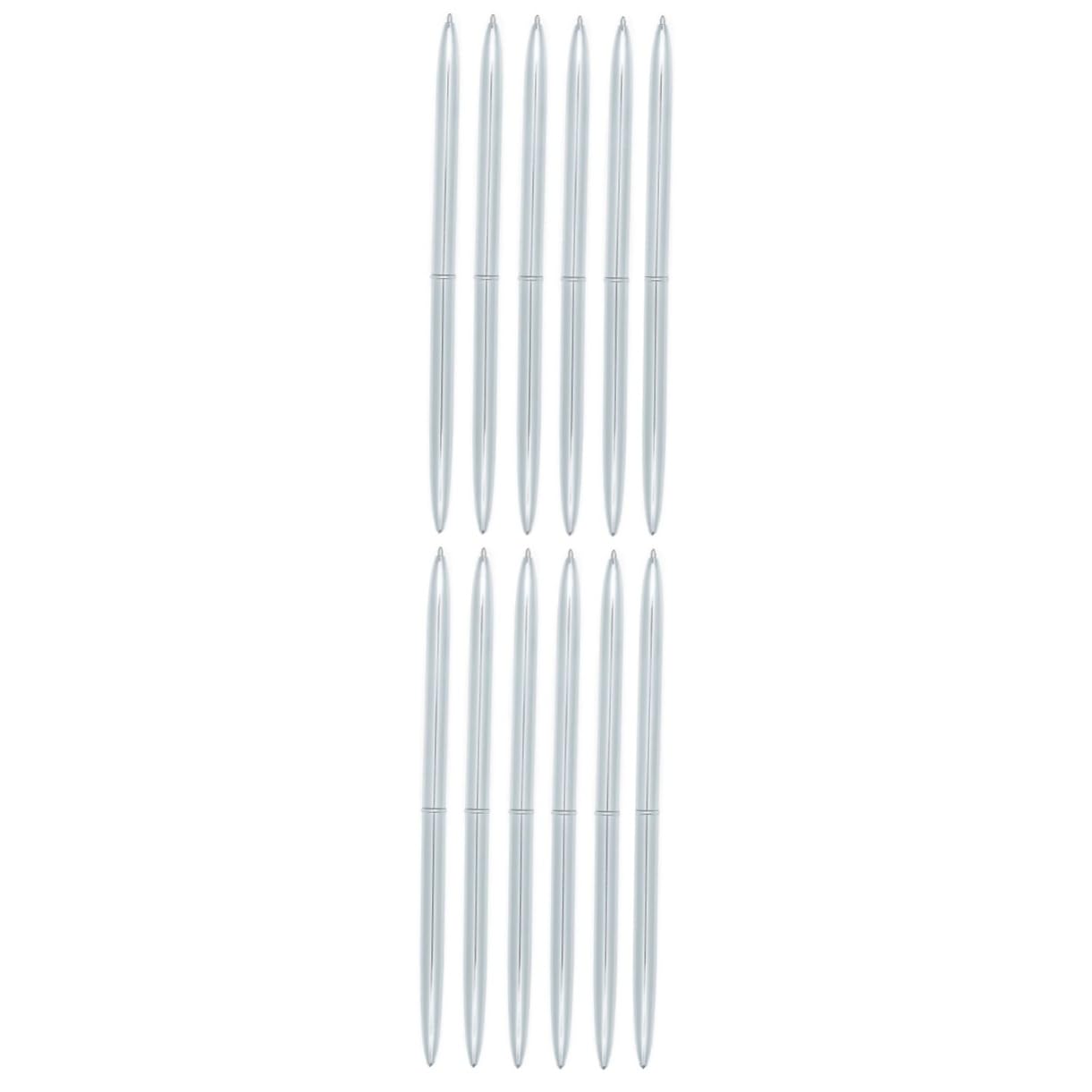 LALAFINA 12pezzi Penna Sfera Metallo Design Leggero e Elegante Inchiostro Blu Per Scuola e Ufficio Ricaricabile e Resistente Perfetta Per Uso Quotidiano