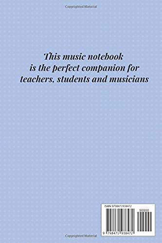 Miniatura 2 de Sheet music notebook Manuscript for music lessons - 120 pages with lines - music book for music lessons, homework, beginners, hobby blank music book
