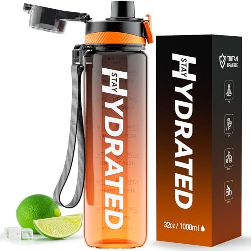 Steel Bottle Stainless Steel Water Bottle 500ml Thermosteel Bottles Metal Double Wall Vacuum Insulated Keeps Cold and Hot 24 Hours Flask for Men Women School Office Home (Sunset Orange)