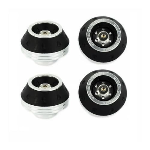 Universal Motorrad Rad Schutz Crash Pad Protektoren Legierung Motocross Fallende Front Slider Cups Crash Pad Schutz(4pcs Silver)