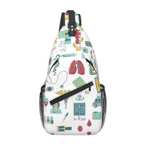 Mochila Bandolera Unisex Con Estampado Abstracción Biología Química