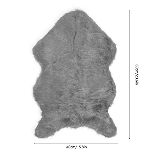 Tapetes de Área de Pele de Carneiro Falsa, Tapete Lavável e Anti Bolinhas de 15, 8 X 23, 6 Pol., par