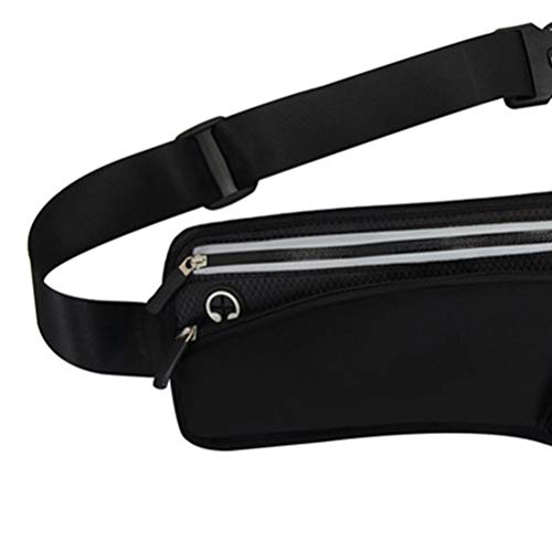 Pochete Tendycoco para corrida maratona cintura bolsa esportiva com suporte para chaleira (preto)