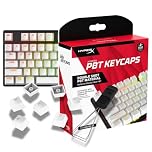 HyperX PBT Keycaps – Full Key Set, Double Shot PBT Material, English (US) Layout, 104 Keys – White