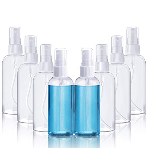 Preisvergleich Produktbild X99 Sprühflasche 100ml durchsichtig leere Zerstäuber nachfüllbar Feinen Nebel parfümzerstäuber(8pcs)