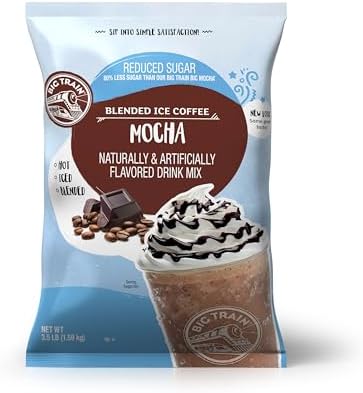 Big Train, Blended Ice Coffee - Mocha Flavour Powdered Drink Mix - No Sugar Added, 1.59 kg
