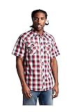 De importación. True Religion - Camisa de Manga Corta con Botones para Hombre - Rojo - Small
