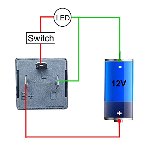 Image of Gebildet 2 pieces 12V 3 Pin Electronic LED Flasher Relay 0.1W-150W c /m Motorcycle Turn Signal Adjustable Flasher CF-13KT, comes with 6pcs Terminals