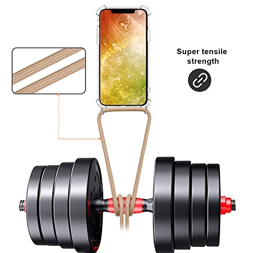 Yespure Clear Case For Iphone Xr,Lanyard Phone Case For Iphone Xr,Soft Slim Transparent Tpu Anti-Scratch Anti-Yellowing Protective Cover With Adjustable Holder Strap For Women Girls - Beige #TOP1