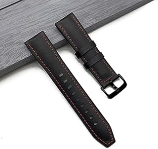 ستراب جلد بظهر سيليكون - مقاس 22 - (اسود - احمر)، للجنسين، من أخرى