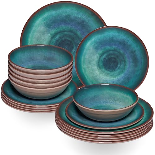 Melamin Campinggeschirr für 6 Personen 18 Teile - in- Geschirrset -...