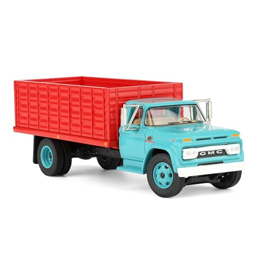 First Gear DCP 1/64 GMC 4000 Grain Truck, Turquesa y Rojo miniatura 2