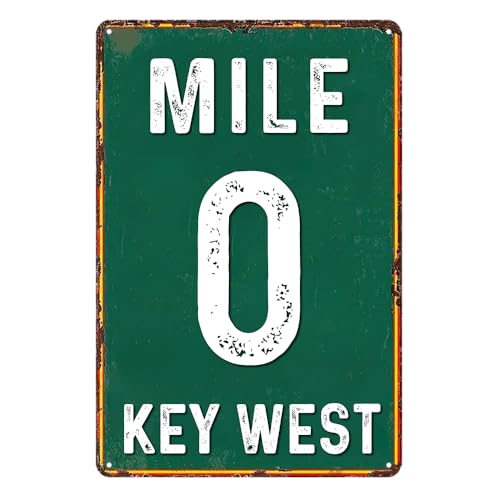Mile 0 Key West Signs Metal Tin Signs Key West Gifts Key West Souvenirs 8x12 Inch