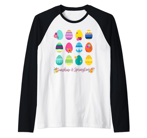 T-shirt Disney Princess Easter Raglan Baseball pour Mode Printemps Enfant