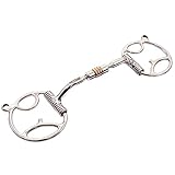 BAR H EQUINE Tongue Relief D Ring Horse Mouth Snaffle Bit W/Copper Rings | Bits for Horses and bridles