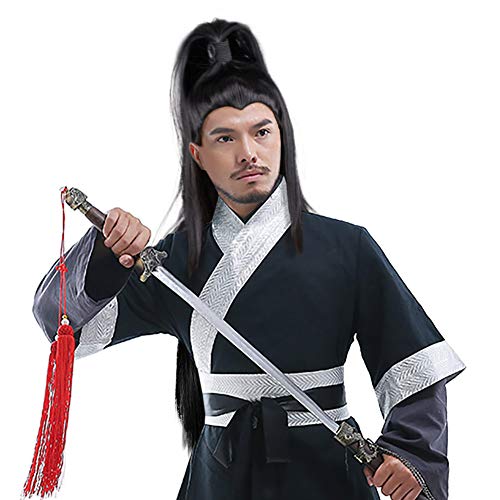 Wraith Of East Men Wudang Priest Wig Asian Ancient Chinese Costume Accessory Halloween Hairpiece...