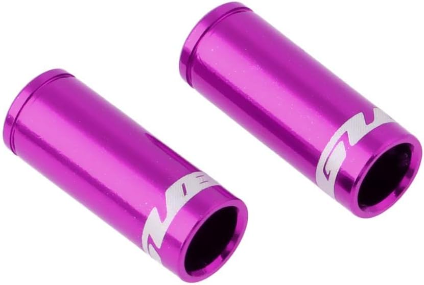 100pcs 5mm Alloy Bike Brake Cable Housing End Tips Crimp Set, CNC Processed Aluminum Alloy, s Fraying and Rusting, 6 Bright Colors, Suitable for 5mm Brake Cable, for DIY Bike - Purple