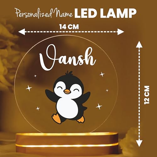 Image of PRINTHUA Personalized LED Night Table Lamp with Custom Name, Unique Gift for Women, Men, Kids, Girlfriend, Boyfriend, Husband, Wife | Perfect for Birthdays, and Special Occasions (Name Lamp)