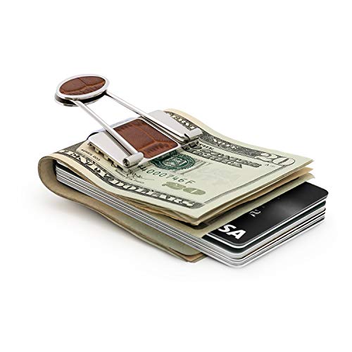 Image of Speidel Stainless Steel Ionic Plated Metal Money Clip for Men, Bill Binder Clip, Wallet, Credit Card Holder, Minimalist Slim Money Clip