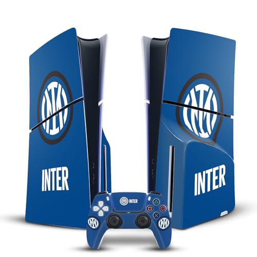 Skin Vinyle Inter Milan pour PS5 Slim Disc et Manette par Head Case Designs
