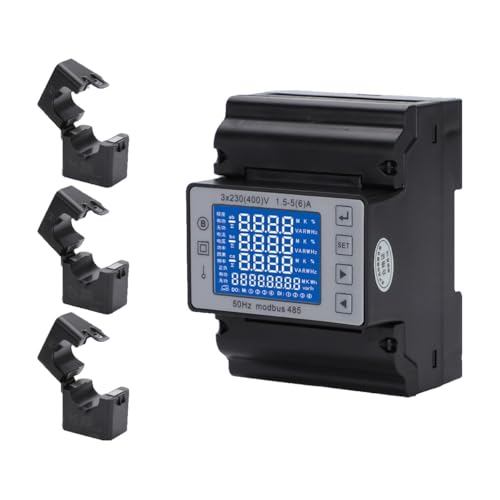 Compteur rail triphasé 485 anti-gaspillage avec capteur 600/5A