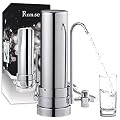 RUN.SE Countertop Filtration System, 304 Food-Grade Stainless Steel,8000 Gallons Alkaline Water Filter, Reduces 99% of Chlorine, Heavy Metals, Bad Taste (1 Filter Included)
