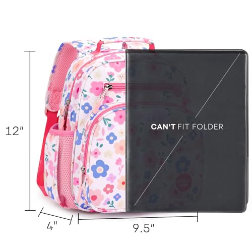mibasies Toddler Backpack for Girls 2-4: Preschool Kindergarten Backpack - Cute Kids Backpacks for Girls - Floral Pink by mibasies - Image 3